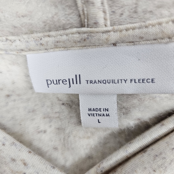 Pure Jill Oatmeal Heather Hooded Tranquility Fleece  Women's Size Large - Picture 9 of 11